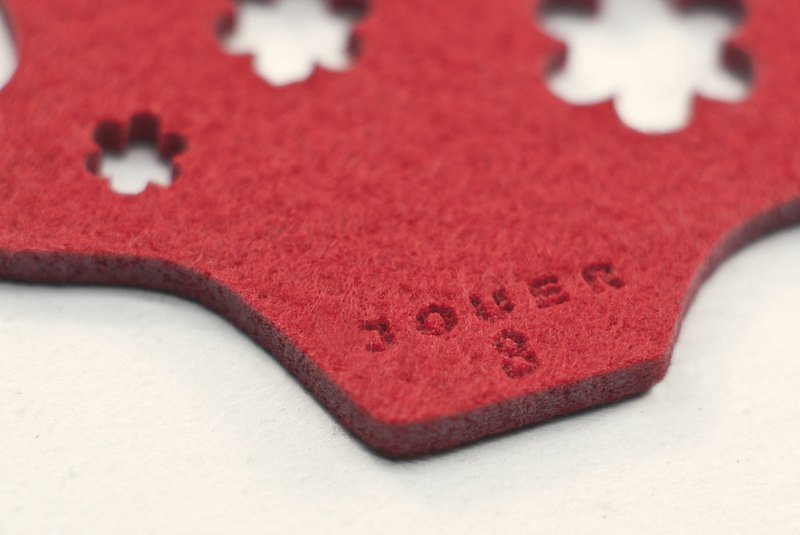 Jouer8 Coaster - Cutie - ที่รองแก้ว - วัสดุอื่นๆ สีแดง