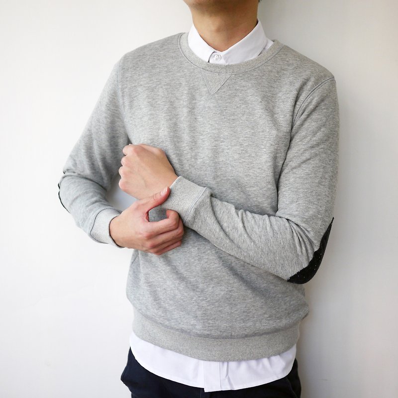 boysnextdoor basic models solid round neck hooded sweater - เสื้อยืดผู้ชาย - วัสดุอื่นๆ สีเทา