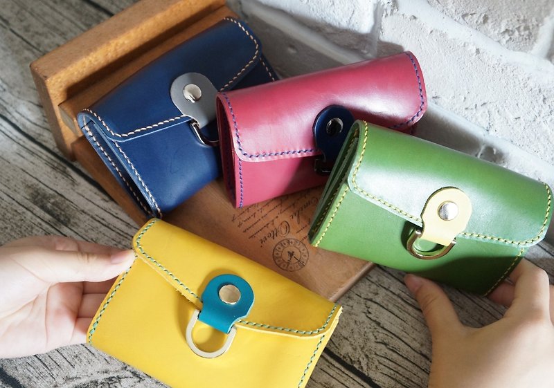 [Leather] Fei Leng Cui Ticket Card Coin Purse - Coin Purses - Genuine Leather Yellow
