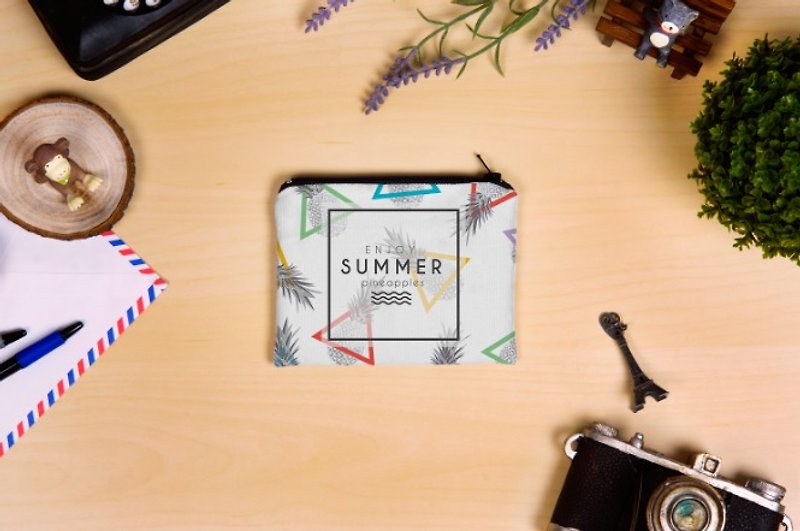 "Summer pineapple" WF® purse AB5-UBST1 - กระเป๋าใส่เหรียญ - วัสดุอื่นๆ ขาว