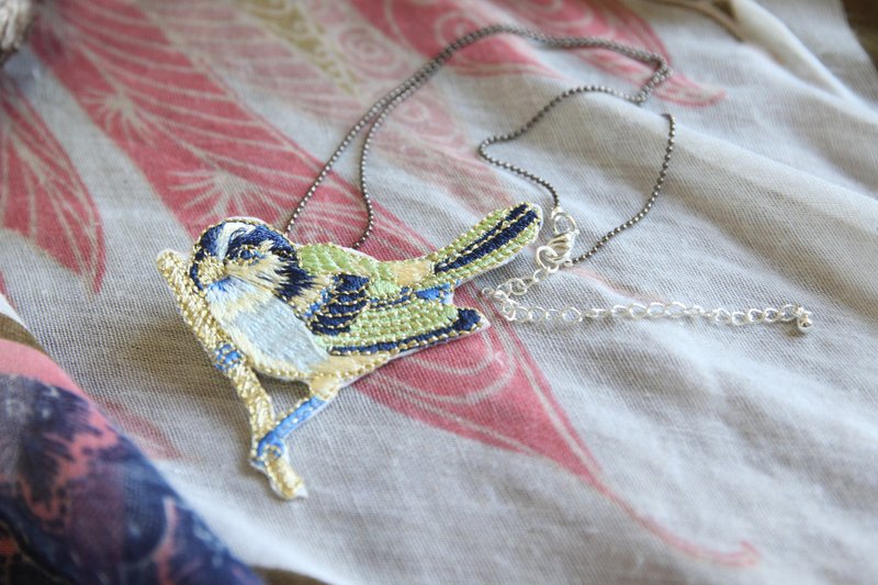 China Wind thrush necklace - สร้อยคอ - วัสดุอื่นๆ สีน้ำเงิน