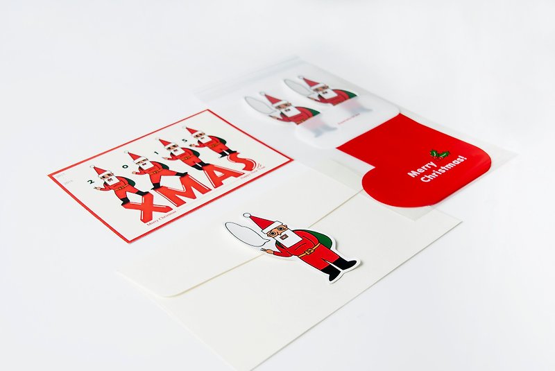 L'が吊された男は、クラウスクリスマスカード（5つのグループ後でゾーン）を再生借りappeso - カード・はがき - 紙 ホワイト