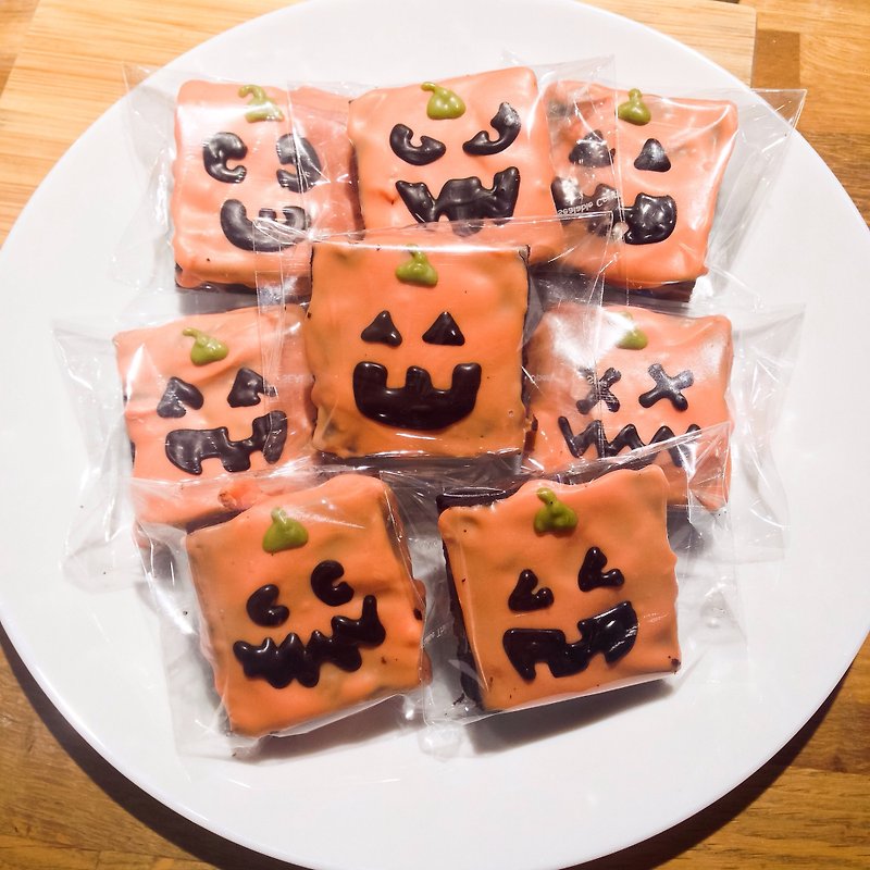 [Bears] Mr. Pumpkin Brownies Chocolate Brownies -1 Pieces (Halloween Limited - Cake & Desserts - Fresh Ingredients Orange