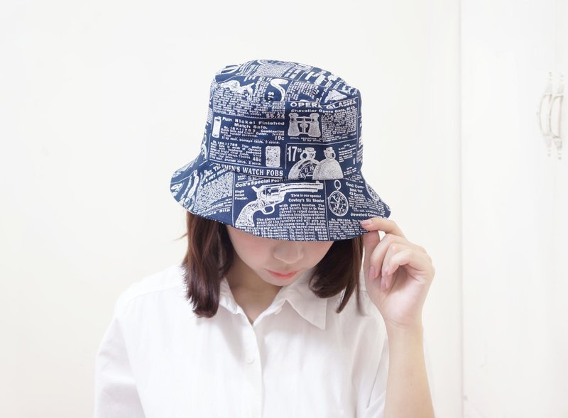 Good girl hat | old blue notebook / last one M - หมวก - วัสดุอื่นๆ สีน้ำเงิน