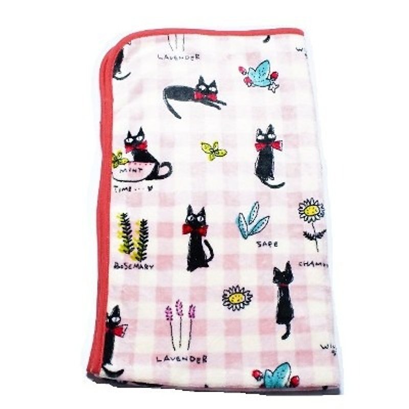Noafamily,諾亞領結貓藍莓冬小毛毯_PK (H669-PK) - Blankets & Throws - Other Materials Multicolor