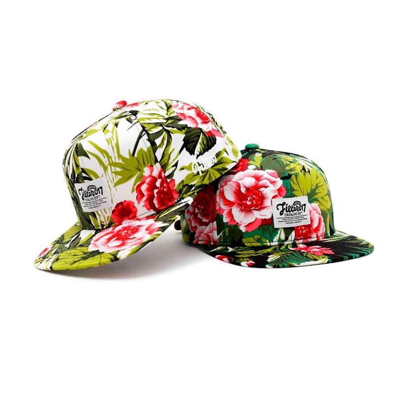 其他材質 帽子 多色 - Filter017 -棒球帽 - Colorful Flowers Bloom Snapback Cap