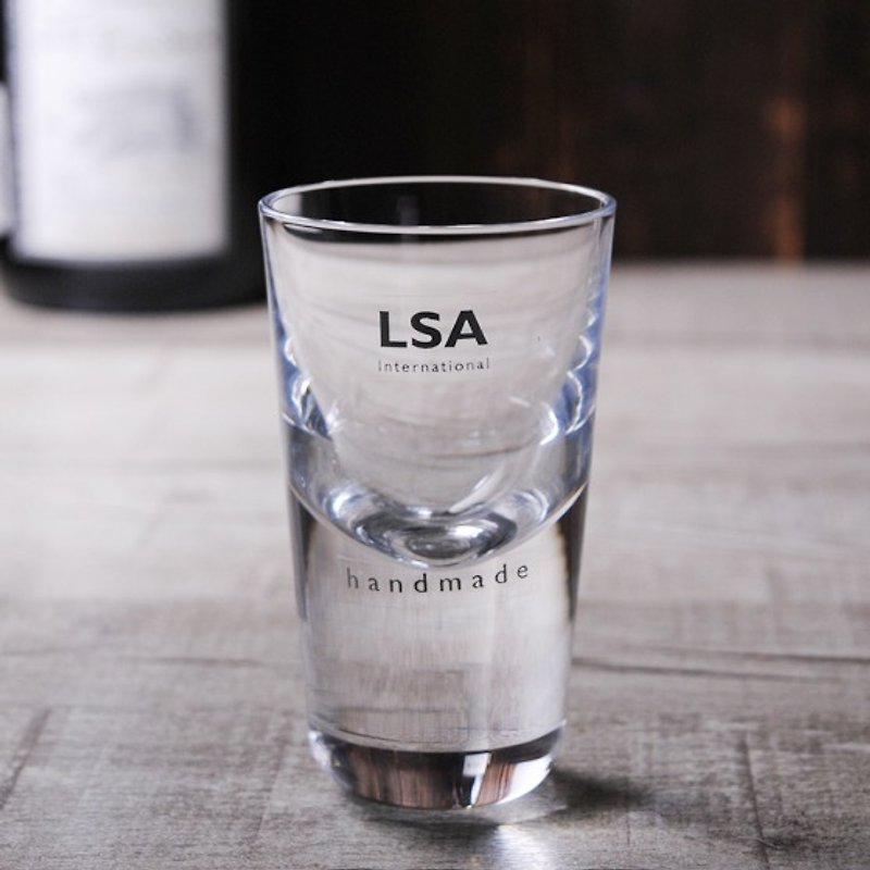 70cc【MSAガラス彫刻]英国のLSAマドリードウォッカガラスカップスピリッツカップレタリングショット - ワイングラス・酒器 - ガラス ホワイト