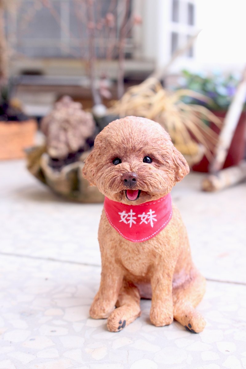 Pet Doll 8-10 cm ( dog ) can be used as ornaments handmade custom - อื่นๆ - ดินเหนียว หลากหลายสี
