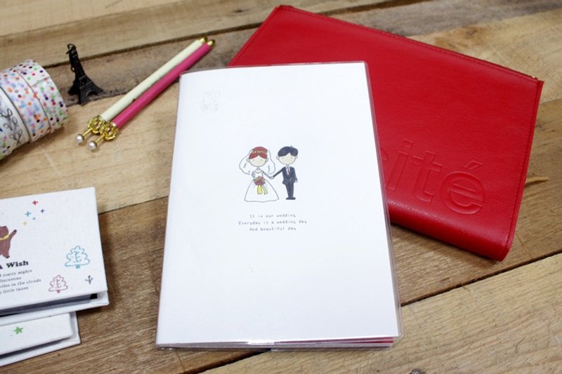 B6 / 32K cotton handmade wedding plans this / notebook / notepad / graffiti this (32) - สมุดบันทึก/สมุดปฏิทิน - กระดาษ ขาว