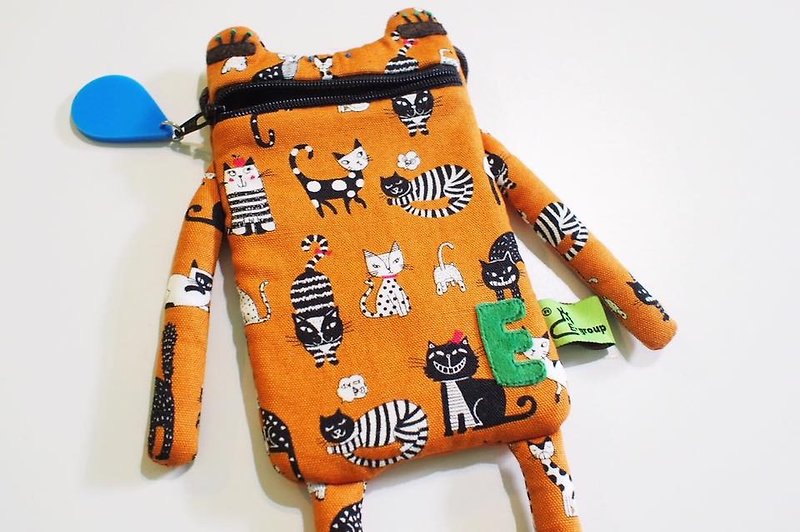 E * group A frog mouth package orange meow iphone6 ​​+. I7 + cell phone pocket - Other - Cotton & Hemp 