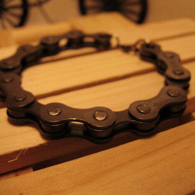 Black iron chain ● ● bicycle ● No. HB Bracelet - สร้อยข้อมือ - โลหะ สีดำ