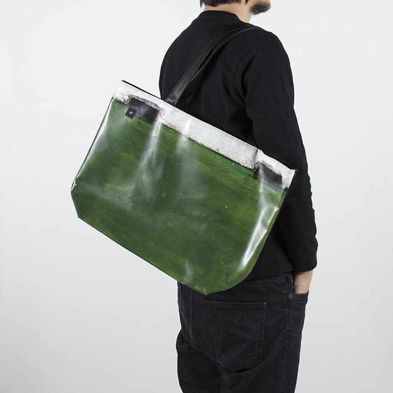 It looks as if he is carrying a wall Light weight 330 grams House wall tote back - Handbags & Totes - Other Materials 