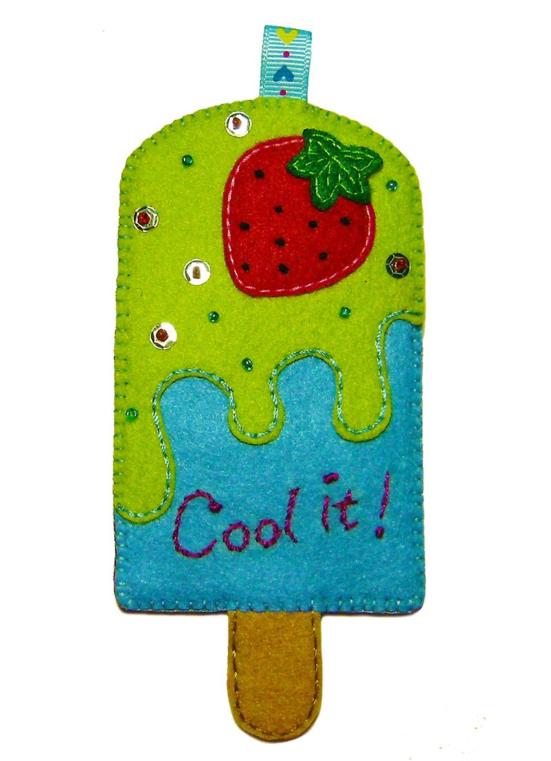Popsicle Card Holder - Strawberry - ที่ใส่บัตรคล้องคอ - วัสดุอื่นๆ สีเขียว