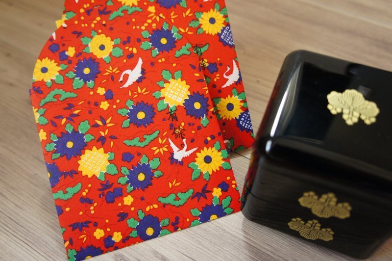 日本千代紙　和紙紅包袋-紅花版 (限量製做) - 其他 - 紙 紅色