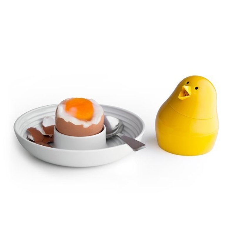 QUALY-Pepper and salt shaker egg tray - Small Plates & Saucers - Plastic Yellow