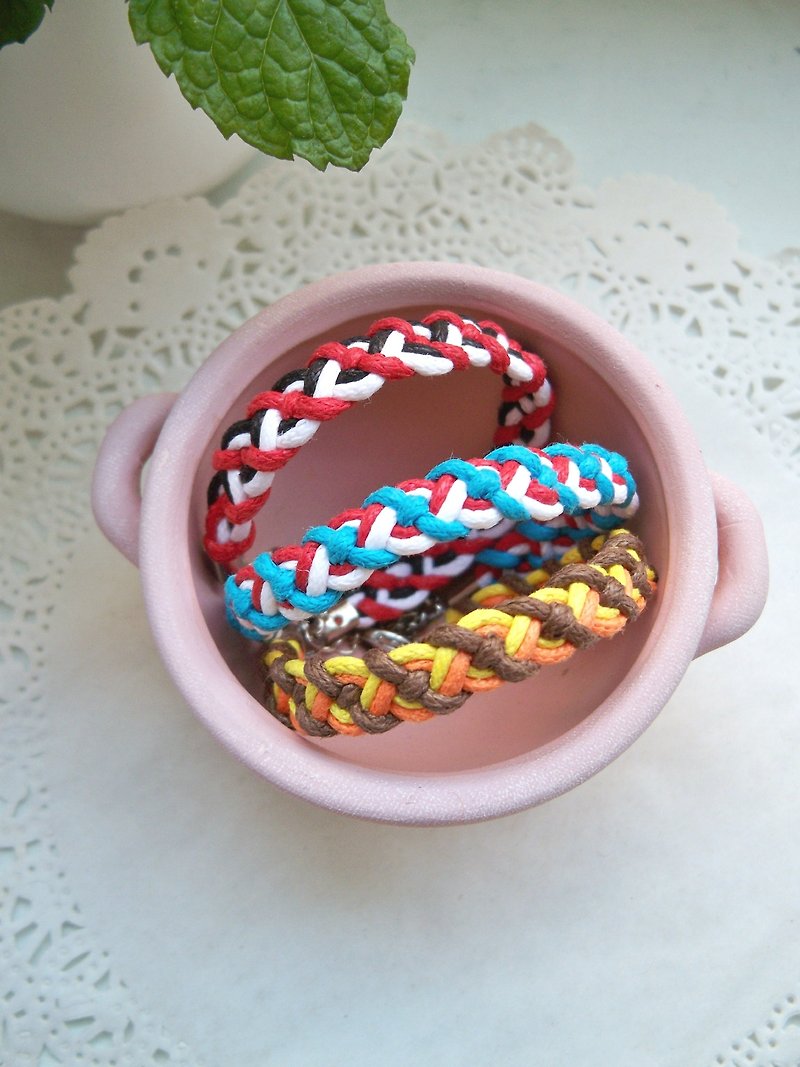 Courage woven bracelet -1 bar (optional color) - Bracelets - Other Materials Multicolor