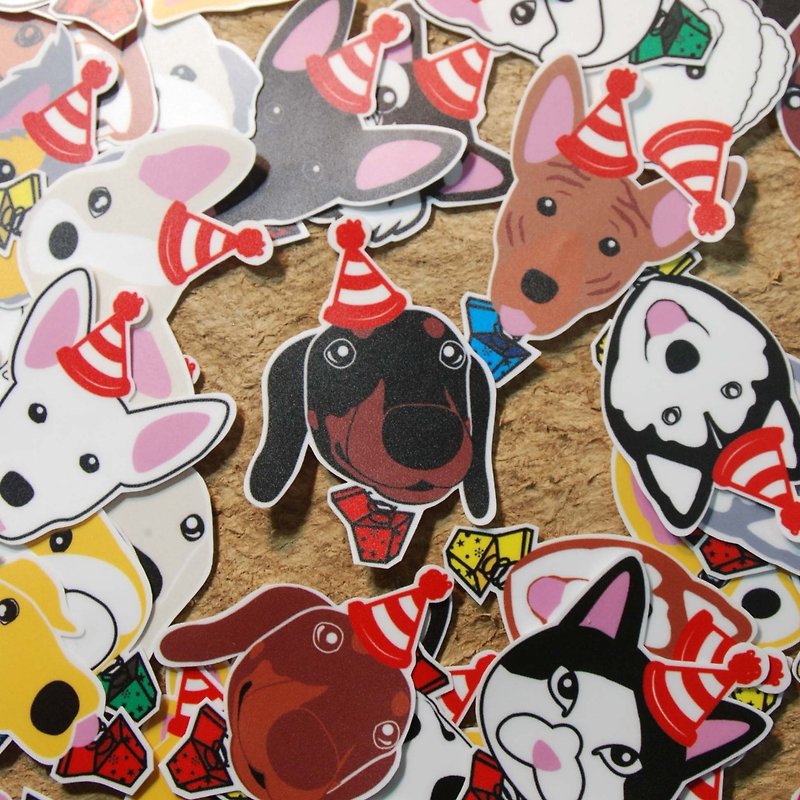 Mao child haunt !!! funny dog ​​stickers [Option 3 50 yuan] - Stickers - Waterproof Material Black