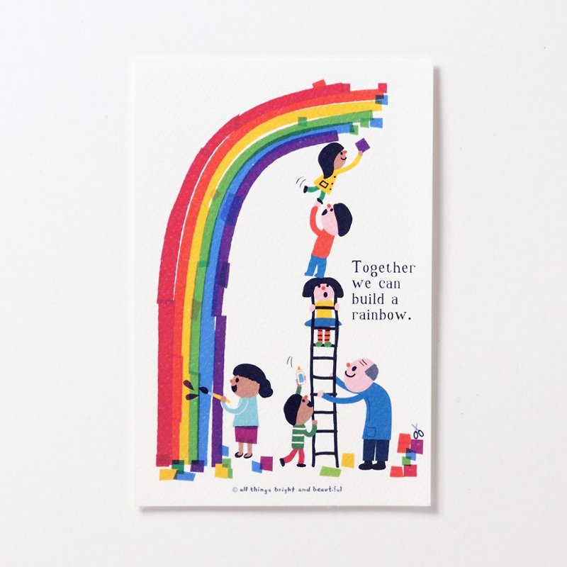 Together we can build a rainbow postcard - การ์ด/โปสการ์ด - กระดาษ หลากหลายสี