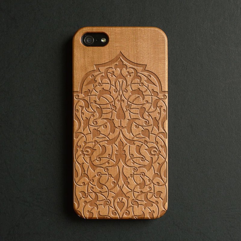 Real wood engraved iPhone 6 / 6 Plus case S016 - Phone Cases - Wood Brown