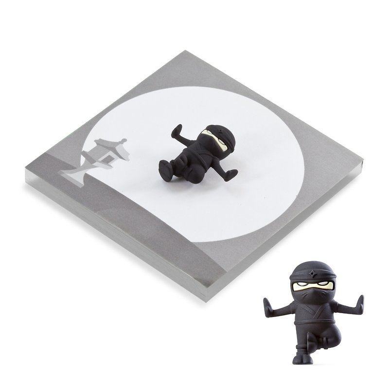 忍者造型磁鐵便條組 - 磁石貼/磁鐵 - 紙 黑色