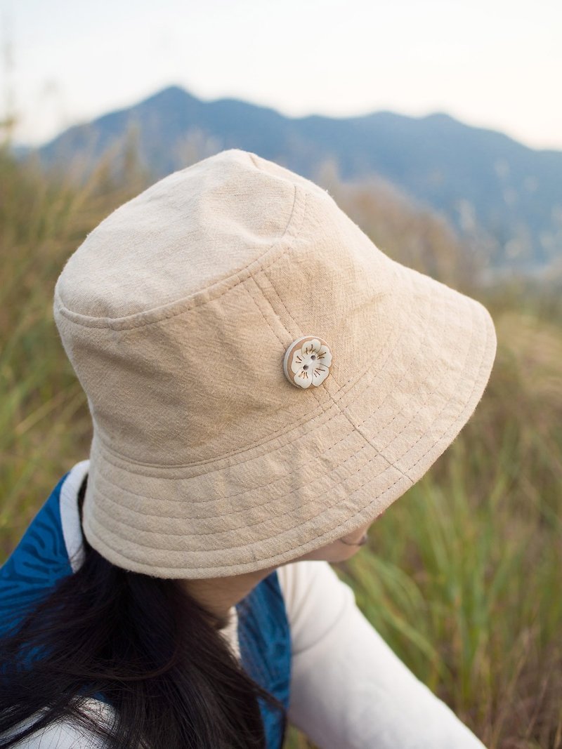 EARTH.er │ cotton handmade hat ● Cotton Fisherman Hat │ :: Hong Kong original design brand :: - หมวก - ผ้าฝ้าย/ผ้าลินิน สีกากี
