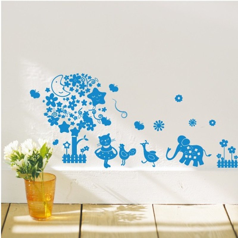 Smart Design creative seamless wall stickers Moonlight Garden - ตกแต่งผนัง - พลาสติก สีเขียว