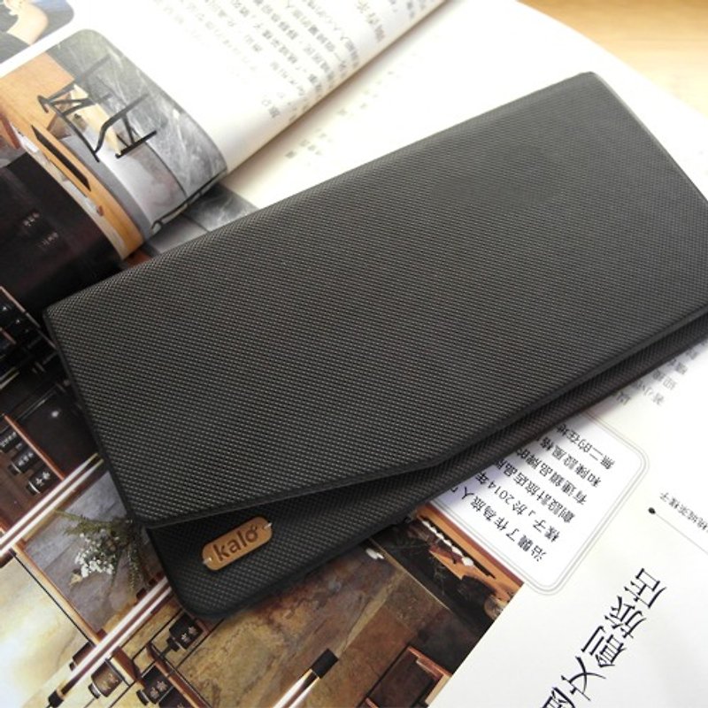 Kalo 卡樂創意 錢包款手機袋 5.5吋內通用款 - 手機殼/手機套 - 防水材質 咖啡色