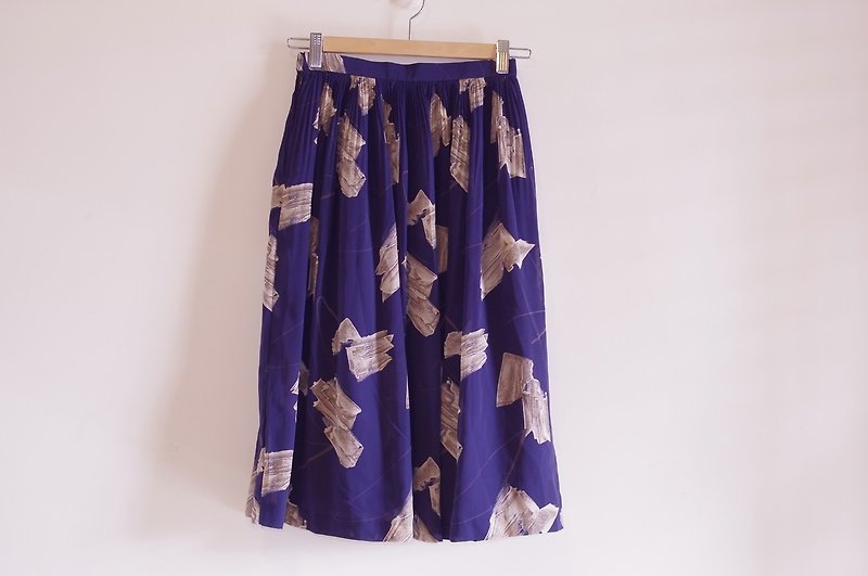 Chamaru and the cat♫~Blue ore skirt - กระโปรง - วัสดุอื่นๆ สีน้ำเงิน