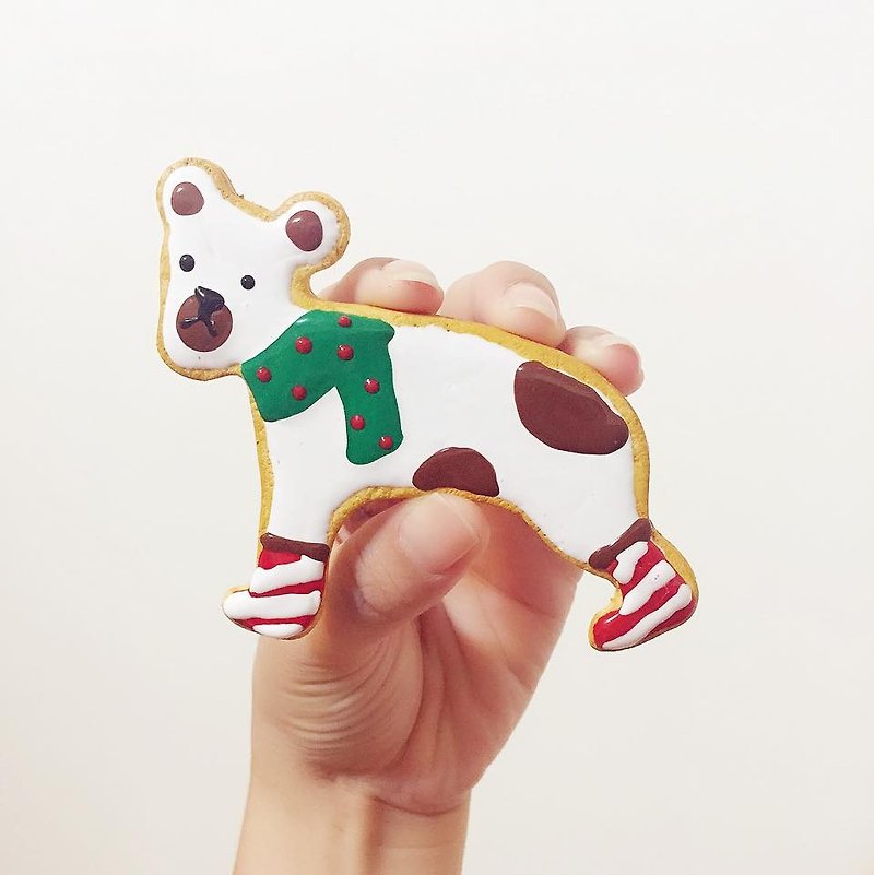 Koko Loves Dessert // insoluble your mouth icing bag ornaments Christmas Bear Biscuits (small flaws) - Other - Clay 