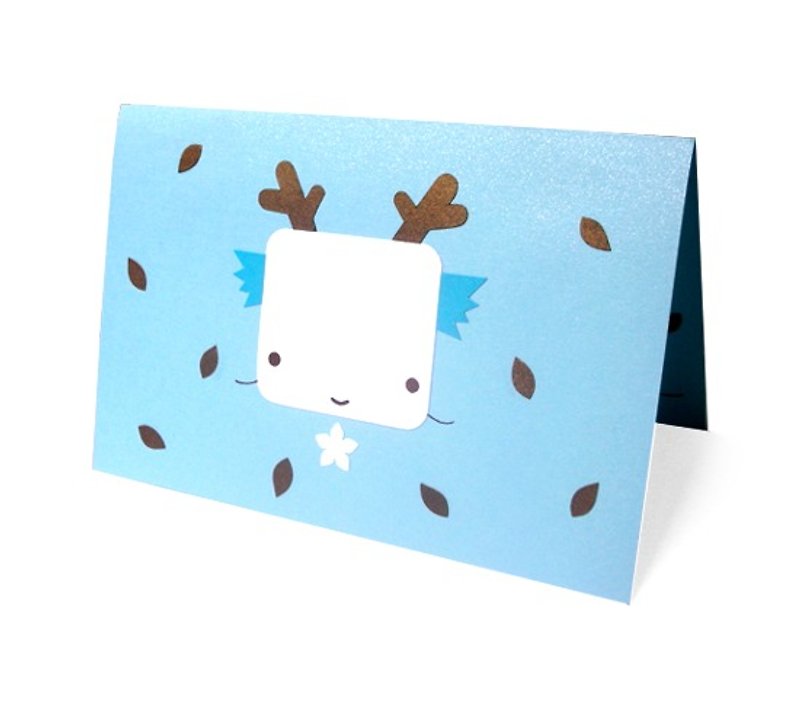 Handmade card _ cute little dragon... universal card, birthday card - การ์ด/โปสการ์ด - กระดาษ สีน้ำเงิน