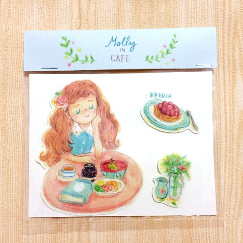 Molly in Cafe/貼紙Set C - Stickers - Paper White
