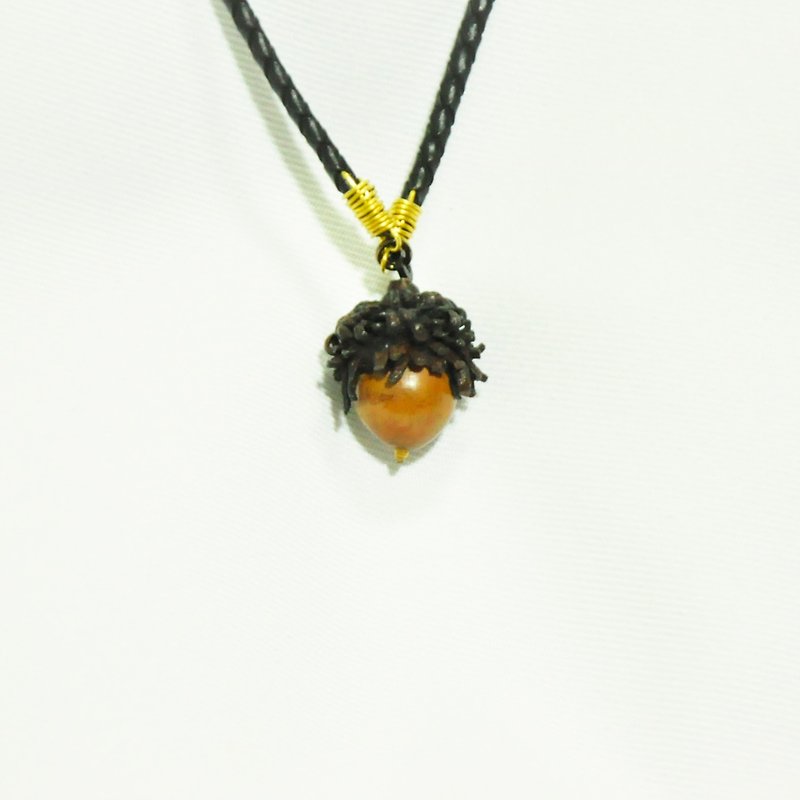 ∥Cheng Jewelry∥A / Ω winter Quercus No.2 copper pendant chain only one ONLY ONE - สร้อยคอ - โลหะ สีนำ้ตาล