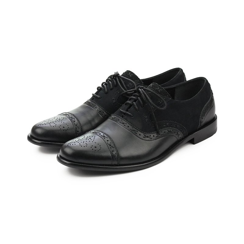 Oxford shoes Poppy M1093C Black - รองเท้าอ็อกฟอร์ดผู้ชาย - หนังแท้ สีดำ