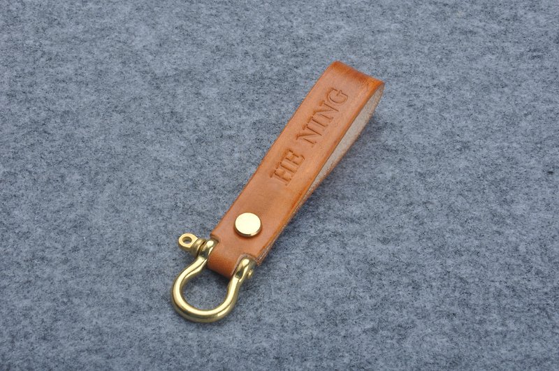 New Year Promotion: Buy 2 Get 1 handmade vegetable-tanned cowhide keychain car key ring free English custom imprint subsection (Valentine's Day, birthday, gift gift) - ที่ห้อยกุญแจ - หนังแท้ 