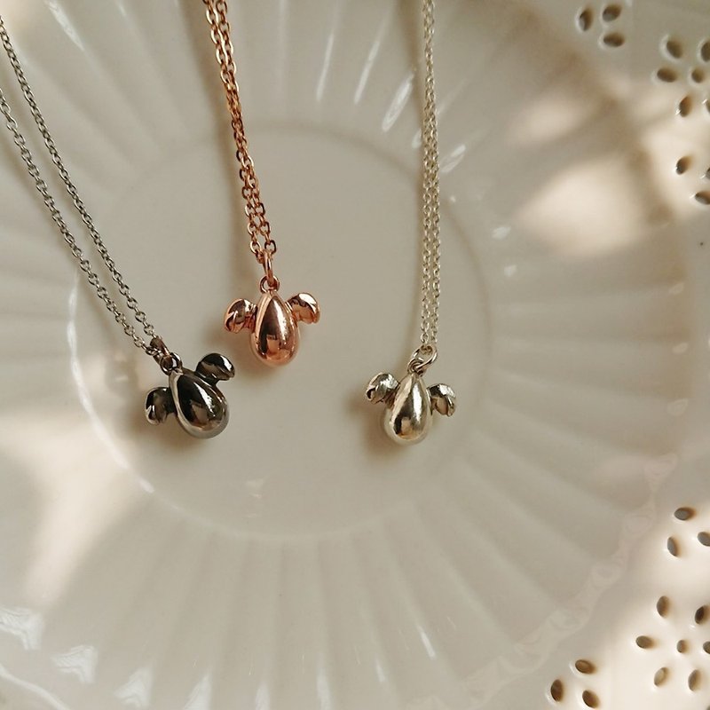 Tears of Angle Necklace / wing - สร้อยคอ - โลหะ สีเงิน