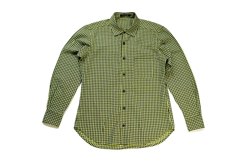 Stone'As 2014 A/W Collection Plaid Jacquard Shirt / Plaid Jacquard Shirt Yellow Plaid - Men's Shirts - Other Materials Yellow