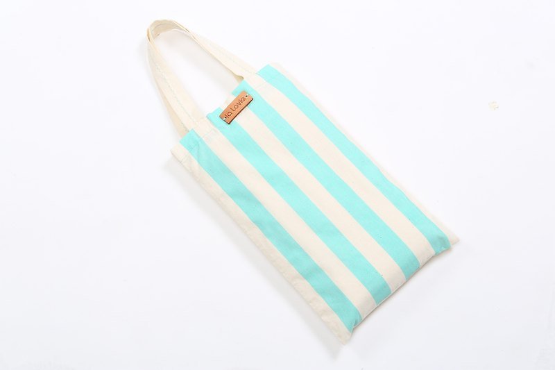 Classic Straight shopping bags - turquoise - Handbags & Totes - Cotton & Hemp Blue