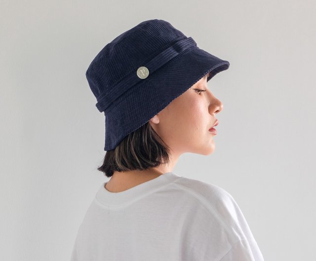 Tranquil Mood corduroy hat - Navy