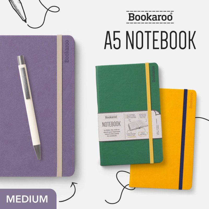 Bookaroo A5筆記本 / 質感上手 靈感隨行 *英國進口 台灣出貨* - 筆記本/手帳 - 其他材質 多色