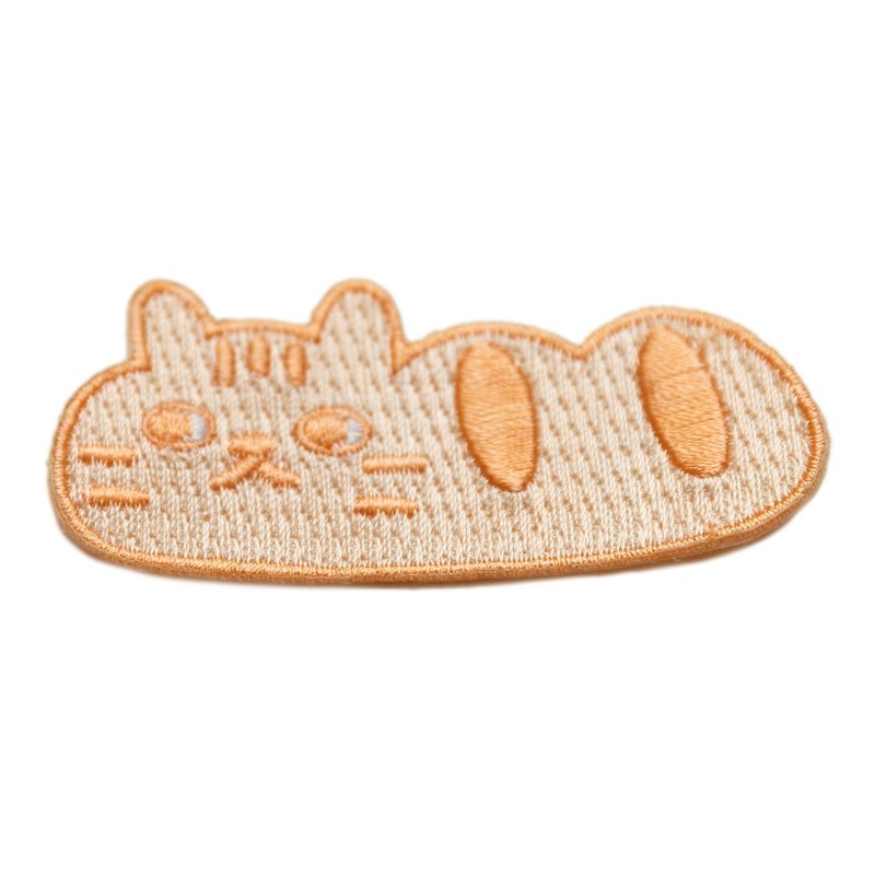 Food Cat Cat | French Bread Cat Embroidery Patch - Other - Thread 