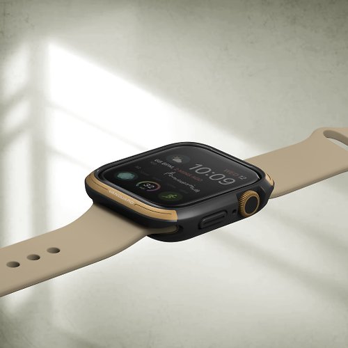 Viva Madrid 港澳總代理 Duro 強化鋁+TPU混合邊框 Apple Watch保護殼 45/44mm -金色