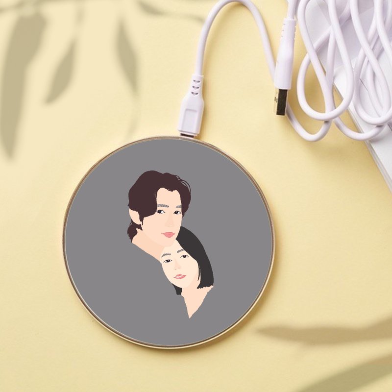 【無線充電盤】客製畫像 似顏繪  | 台灣製造 | 提供照片繪製 - 無線充電盤/板/座 - 其他金屬 