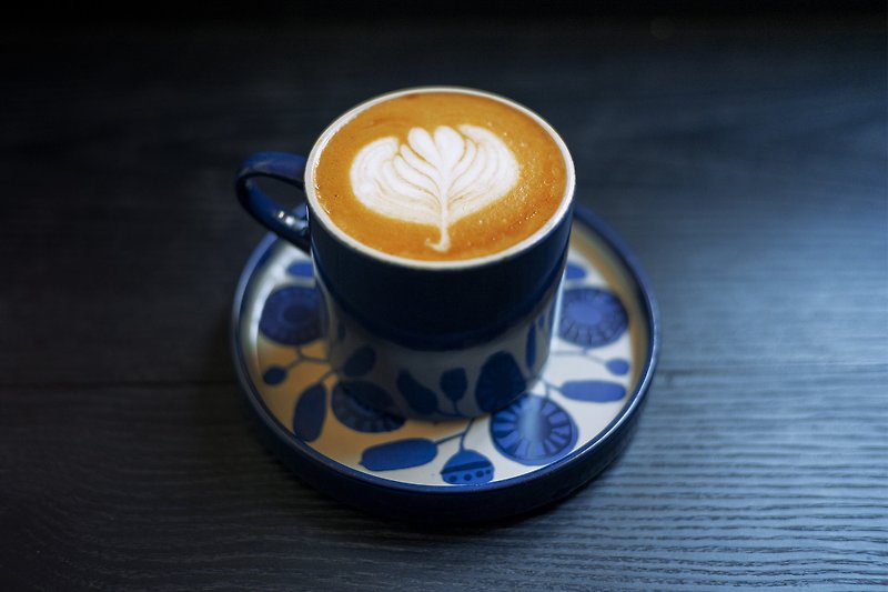 德國製Melitta―Stockholm古董花卉咖啡杯盤組/歐洲老件ー特價組 - 咖啡杯/馬克杯 - 陶 藍色