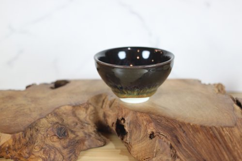 自然釉文創工作室 【母親節禮物】120ml 淘金 天目釉茶杯 茶碗 陶藝名家葉敏祥作