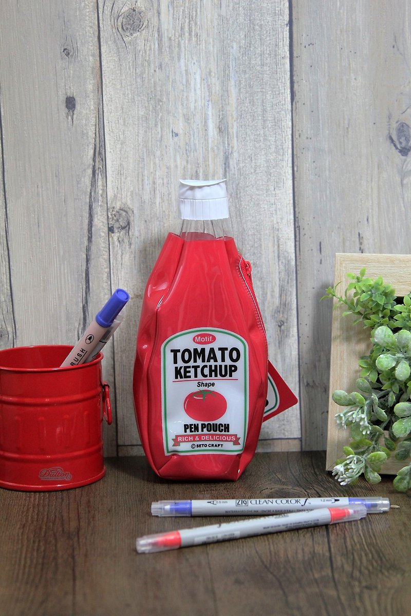 日本Magnets好趣味番茄醬造型塑膠鉛筆盒/收納盒/筆袋-現貨 - 筆盒/筆袋 - 塑膠 紅色
