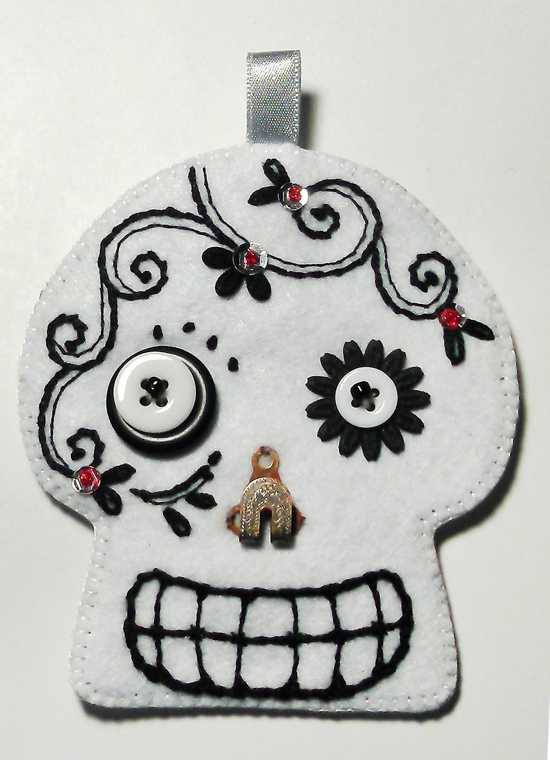 Skull Card Sleeve-W2 - ID & Badge Holders - Other Materials White