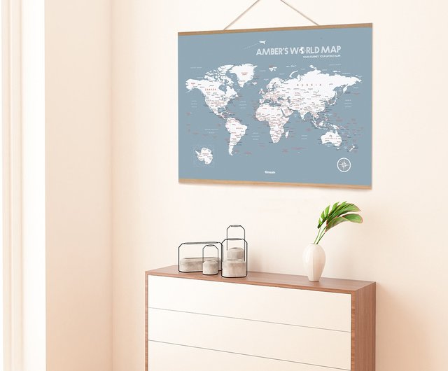 地図コラージュ アートフレーム 約70cm x 100cm Amazon.co.jp: 額入り