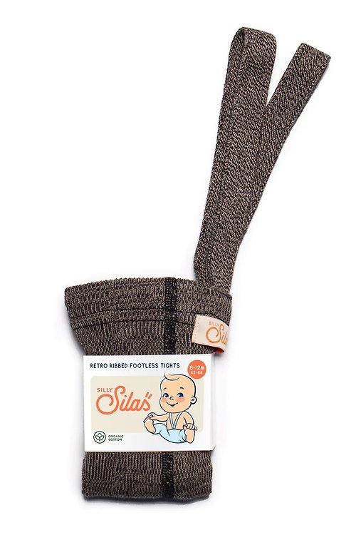 Little Wonders 親子概念店 Silly Silas - 有機棉馬賽克吊帶褲 - Licorice Peanut