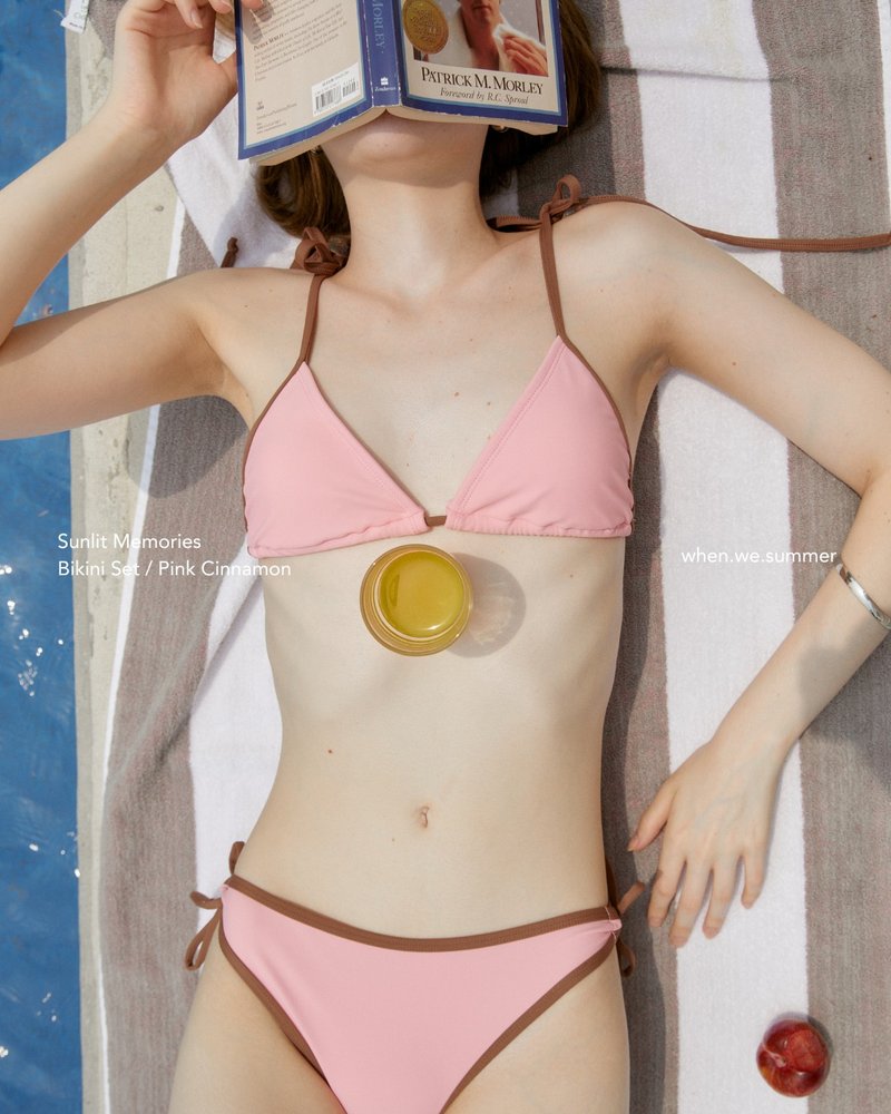 when.we.summer / Sunlit Bikini Set / Pink Cinnamon - 女泳衣/比基尼 - 其他材質 粉紅色