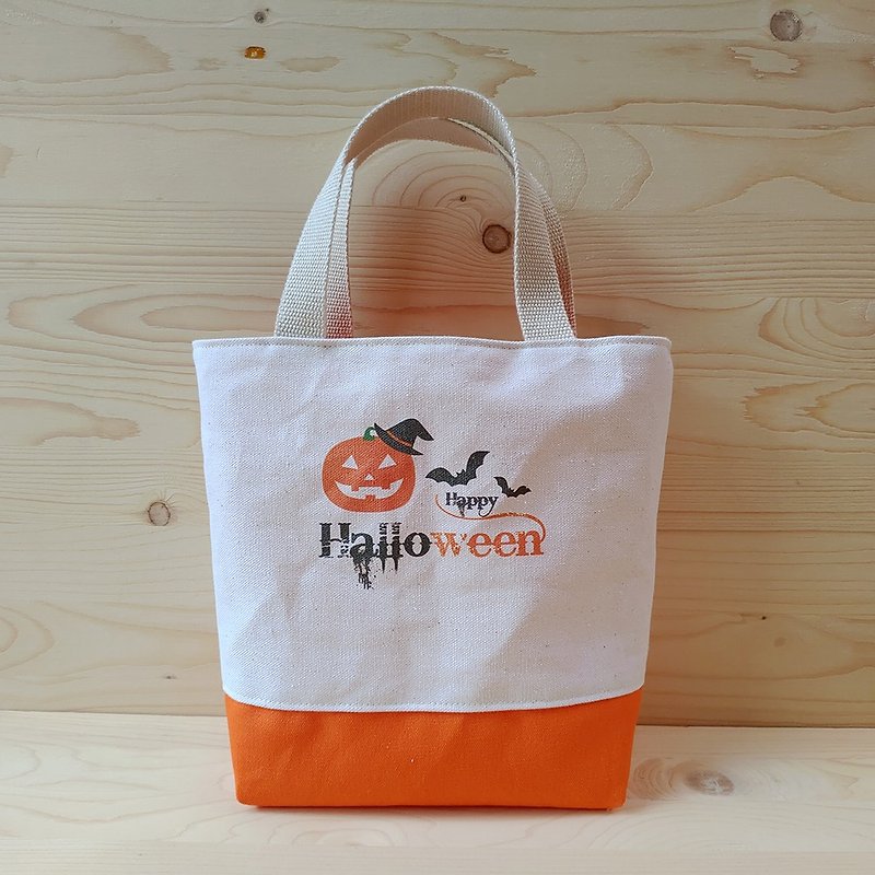 Halloween Tote / Candy Bag - Handbags & Totes - Cotton & Hemp Orange